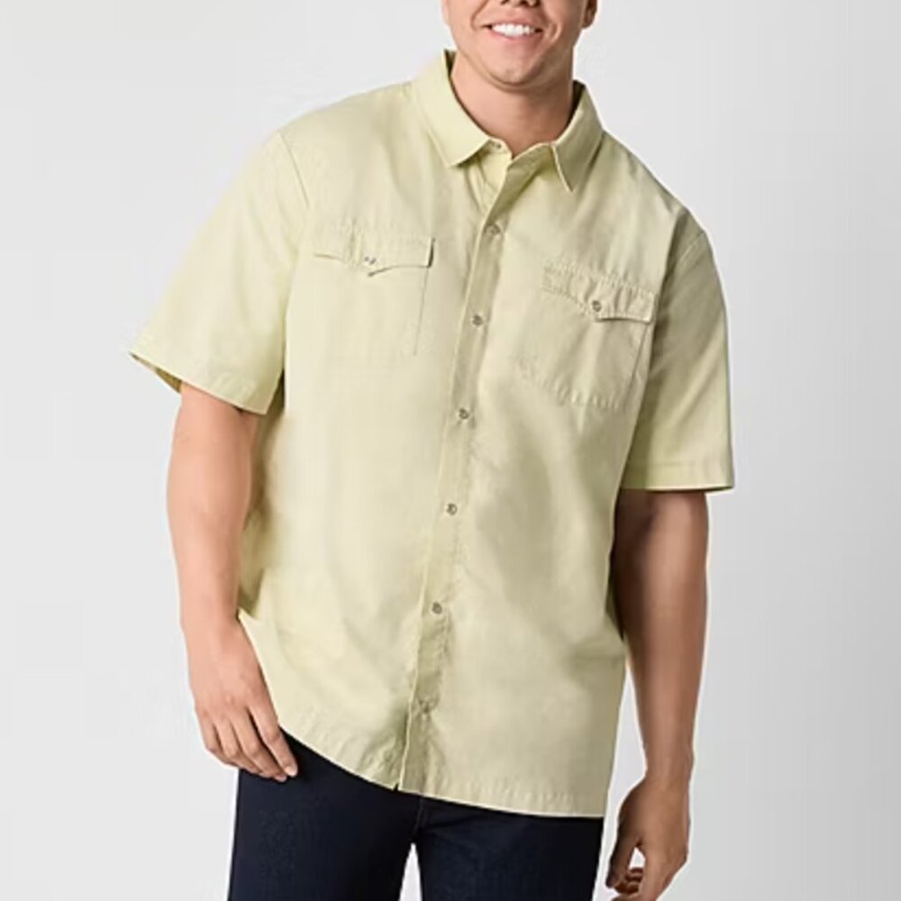 Walker Hayes Snap Front Men's Classic Fit Short Sleeve Button Down Shirt, XL NEW